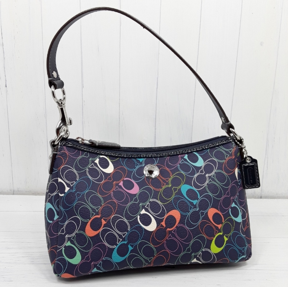 Coach Chelsea Bias Blue Multi Small baguette